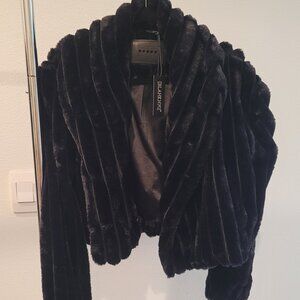 Cropped Faux Fur Jacket by BlankNYC